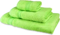 Handtuch- und Badetuch-Set aus Bambus, grün