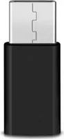 Micro USB Adapter auf USB Typ C Stecker wandelt USB 2.0 Typ B zu USB 3.1 Typ C, Farben:Schwarz, Stückzahl:1 Stück