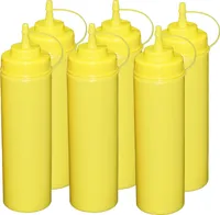 6 Stück gelbe Quetschflaschen 0,76Liter Dosierflasche Spenderflasche Dressingflasche