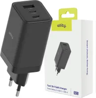 Allity GaN PD QC Netzladegerät ATC-01-65WACC 2x USB-C + 1x USB-A 65W schwarz