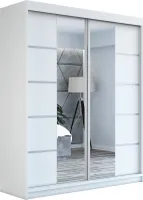 Schwebetürenschrank Kleiderschrank ERO  180 cm Schrank Garderobe Spiegel.Verschiedene Farben (Weiß, Schwarz, Somona). Möbel vom Hersteller!