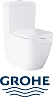 GROHE EURO-Keramik Stand-Kombi-WC Tornado Flush Wasseranschluss unten mit SoftClose WC-Sitz, weiß
