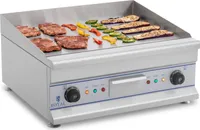 Royal Catering Dvojitý elektrický rošt - 60 cm - hladký - 2 x 3 200 W
