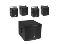 OMNITRONIC Set MOLLY-12A Subwoofer aktiv + 4x MOLLY-6 Top 8 Ohm, schwarz