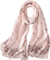 Stola Damen Schultertuch Schal Seidenschal Trachtentuch Hochzeit Abendkleid festlich elegant Blümchen Rosa