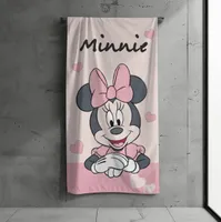 Minnie Mouse Badetuch 70x140 cm, 100 % Baumwolle, Disney's Minnie Maus Kinder Bade-/Strandtuch