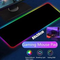 RGB herní podložka pod myš XXL LED podložka pod myš velká 800 x 300 x 4 mm 10 režimů osvětlení podložka pod myš osvětlení podložka pod klávesnici extra USB vstup pro myš, klávesnici, podložku pod myš