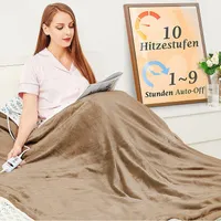 Braun Heizdecke 180x130cm, 10 Wärmestufen (25 °C bis 53 °C) Abschaltautomatik waschmaschinengeeignet, Maschinenwaschbar