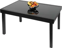 Gartentisch Balkontisch Esstisch Ausziehbar 135 - 270 cm Anti Fingerprint Schwarz Diplomat ib style®