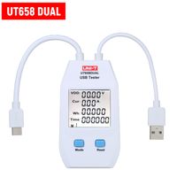 USB-Leistungsmesser LCD USB-Tester Detektor Voltmeter Amperemeter Digital Power Capacity Tester (UT658-Dual)