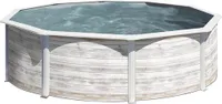 GRE Runder Stahlwandpool mit Nordicoptik Ø 350 x 120 cm KIT350N
