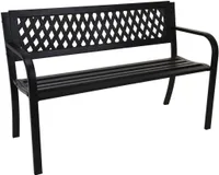 Zahradní lavička ProGarden Steel 119x50x75 cm černá