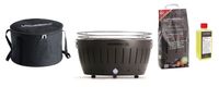 Starter-Set LotusGrill XL G435 Anthrazitgrau 4-tlg mit USB-Anschluß raucharm
