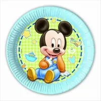 Party-Teller Micky Baby | 23 cm | 8 Stück | Mickey Mouse | Kinder Geburtstag