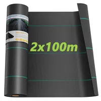 Iropro 200m² Unkrautvlies Gartenvlies Unkrautfolie Schutzvlies Bodengewebe Wasserdurchlässig 90g/m², 2mx100m