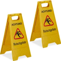 relaxdays Rutschgefahr Aufsteller im 2er Set
