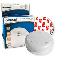 1x Nemaxx WL2 Funkrauchmelder Rauchmelder Brandmelder Set Funk koppelbar vernetzt - nach EN 14604 + 1x Nemaxx  Magnetbefestigung