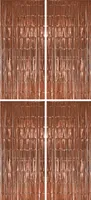 4x Lametta Vorhang - rose gold - 91x244 cm