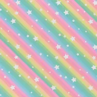 Geschenkpapier Regenbogen mit Stern Motiv 70cm x 2m Rolle Bunt