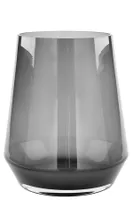 Fink Vase, Windlicht Linea grau Glas Höhe 28 cm