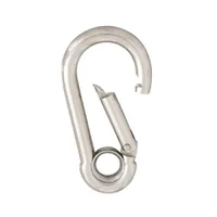 Edelstahl Karabinerhaken mit Kausche 14x180mm AISI316/A4