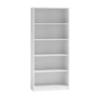 Schmales Bücherregal RAUNO – 80 cm, weiß