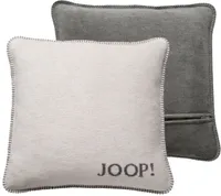 JOOP! melanžový povlak na polštář s dvojitou plochou barva ecru-grafitová velikost 50x50cm