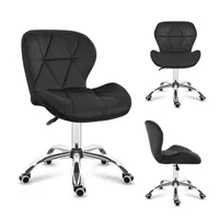 MARK ADLER Future 3.0 | Drehstuhl Bürostuhl Polsterstuhl | Höhenverstellbar bis 130 kg belastbar Samt Velours | Homeoffice Schminktisch | Schwarz