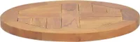vidaXL Tischplatte Massivholz Teak Rund 2,5 cm 40 cm