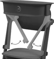 Cybex Lemo Hochstuhl inkl. Learning Tower / Lernturm-Aufsatz, Farbe:Stunning Black