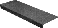 StickandShine Stufenmatte in schwarz eckig für Treppenstufen, Treppenstufenmatte zum aufkleben