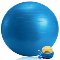Gymnastikball 75 cm Fitnessball Sitzball Yogaball mit Luft Pumpe für Fitness Training für 175 - 185cm Blau