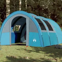 Design Campingzelt 4 Personen Blau 483x340x193 cm 185T Taft, Campingzelte 2024 Neu