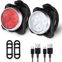 Fahrradlicht-Set, superhelle, wiederaufladbare USB-Fahrradlichter, wasserdichtes Mountainbike