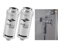 2 x sprchový filter FitAqua Antiscaling vodný filter do sprchy proti chlóru a vodnému kameňu