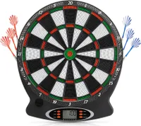 Outtec® Elektronische Dartscheibe, Dartautomat, Dartboard mit LED-Bildschirm - 18 Spiele 159 Variationen für 1-8 Spieler, inkl. 6 Darts und 6 Spitzen