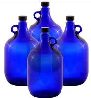 4 x 2L Blaue Flasche Weinballon Glasballon GÄRBALLON