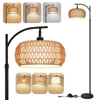 Dimmbar Stehlampe Wohnzimmer, Vintage Stehlampe Mit Fernbedienung, App-Steuerung, Industrial Stehleuchte Mit Zwei Lampenschirm Schlafzimmer Büro Deko