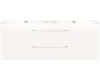 Doppelwaschbecken mit Unterschrank Differnz SOMERO BxHxT 120x57x38 cm Frontfarbe weiss hochglanz 36.104.88