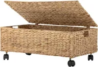 Bloomingville Korb NELAS mit Deckel und Rollen 63x40 cm Deko Aufbewahrungskorb