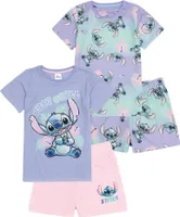 Lilo & Stitch - "Just Chill" Schlafanzug mit Shorts für Mädchen(2er-Pack) NS8208 (128) (Bunt)