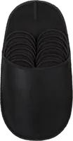 ONVAYA® ABS Gästepantoffel | Schwarz | 6er Set | Antirutsch Sohle | Hausschuhe | Filzpantoffel | Gr. 36-45 Gästehausschuhe