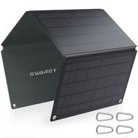 SWAREY 30W Solar Ladegerät Solar Panel Solarpanel Ladegerät Stromversorgung Akkuladegerät Power Bank mit DC, QC3.0, USB-C PD und 5V / 2.4A Typ-C/USB-Ausgang