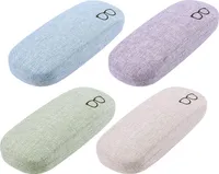 4 Stücke Hardcase Brillenetui, Hartschalen-Brillenetui, Brillenetui Box Tragbare Harte Brillenetui für die meisten Brillen und Sonnenbrillen, geeignet für Männer und Frauen
