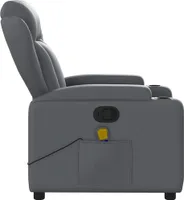 masážní křeslo vidaXL Grey Imitace kůže