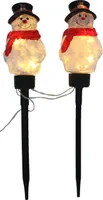 abc HOME | Gartenstecker Schneemänner | LED | Netzstecker | 43 cm H