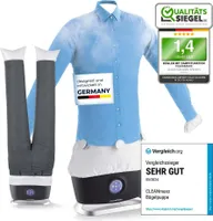 CLEANmaxx Bügler mit Dampffunktion für Hemden & Blusen + Bügler-Aufsatz für Hosen - silber/schwarz