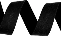 3m elastisches Baumwoll-Schrägband 20mm vorgefalzt Einfassband Kantenband , Größe:20 mm, Farbe:schwarz