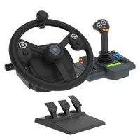 Hori Farming Vehicle Control System für Windows 11/10, Steering wheel + Pedals + Joystick, PC, Kabelgebunden, USB, Schwarz, Kabel