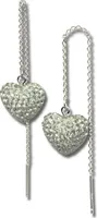 SilberDream weiß Ohrringe Herz Zirkonia Damen 925 Silber Ohrhänger GSO211W